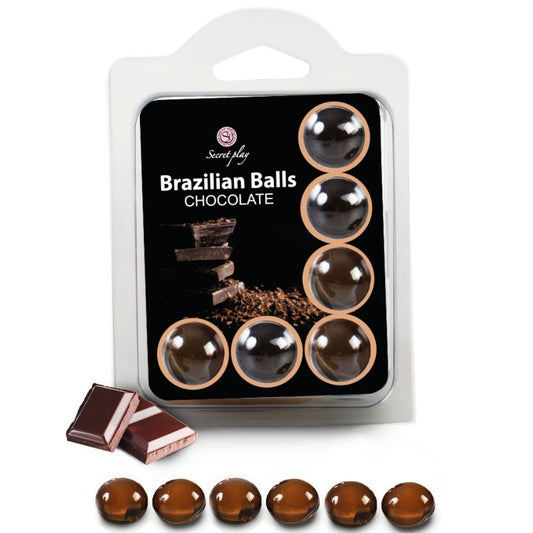 SECRETPLAY - SET 6 BRAZILIANS BALLS CHOCOLATE - My naughty haven #