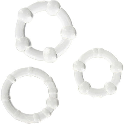 SEVEN CREATIONS - SET OF THREE TRANSPARENT PENIS RINGS - My naughty haven #