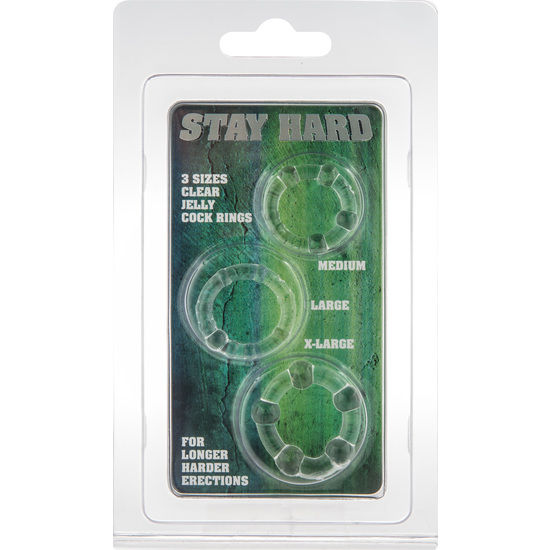 SEVEN CREATIONS - SET OF THREE TRANSPARENT PENIS RINGS - My naughty haven #