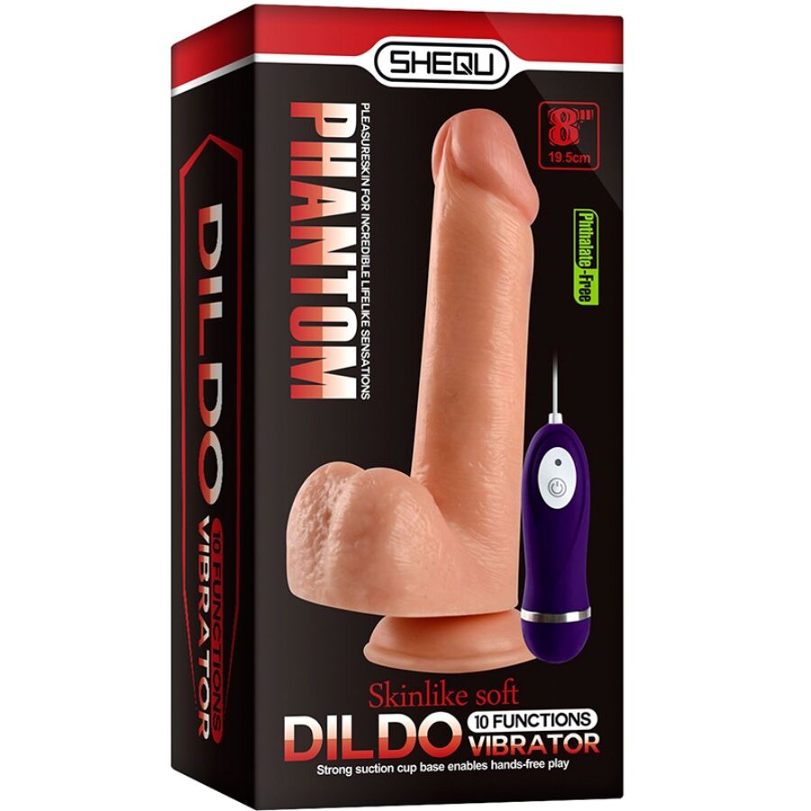 SHEQU - ADAM VIBRATOR DILDO WITH REMOTE CONTROL 21 CM - My naughty haven #