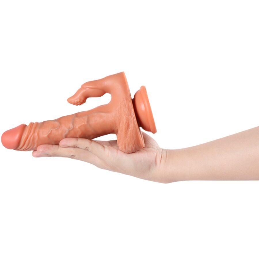 SHEQU - JULIAN DILDO AND CLITORIS STIMULATOR WITH VIBRATION AND REMOTE CONTROL 16 CM - My naughty haven #