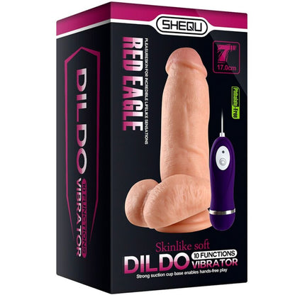 SHEQU - RED EAGLE VIBRATOR DILDO WITH REMOTE CONTROL 17 CM - My naughty haven #