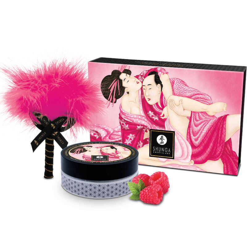SHUNGA - EDIBLE MASSAGE POWDER KIT RASPBERRY - My naughty haven #