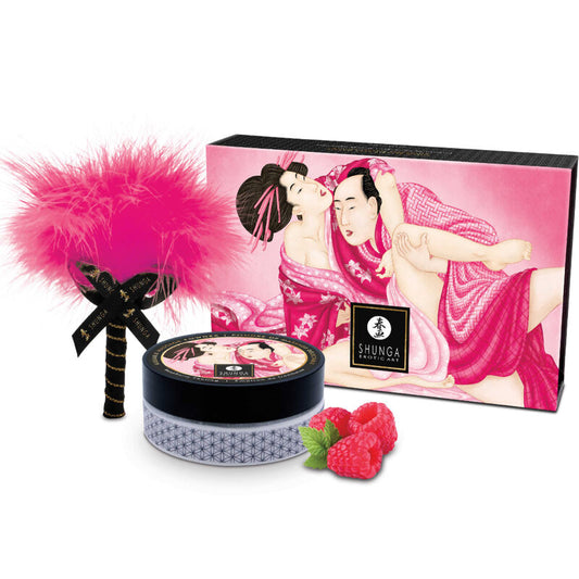 SHUNGA - EDIBLE MASSAGE POWDER KIT RASPBERRY - My naughty haven #