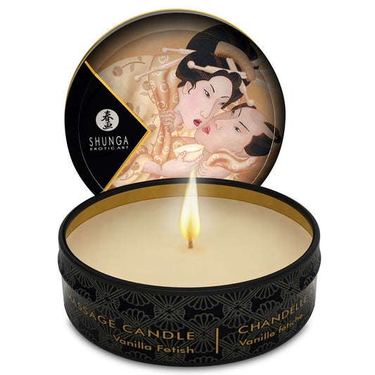 SHUNGA - MINI CARESS BY CANDELIGHT VANILLA MASSAGE CANDLE 30 ML - My naughty haven #