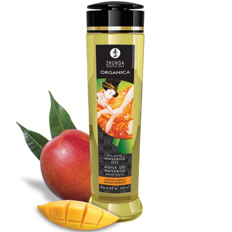 SHUNGA - ORGANIC MASSAGE OIL MANGO 240 ML - My naughty haven #