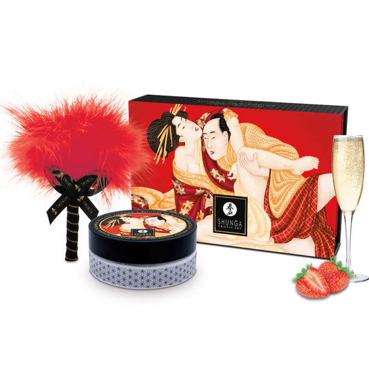 SHUNGA - STRAWBERRY EDIBLE MASSAGE POWDER KIT - My naughty haven #