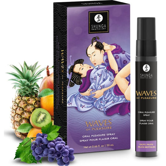 SHUNGA - WAVES PLEASURE SPRAY ORAL SEDUCTIVE EXOTIC FRUITS 20 ML - My naughty haven #