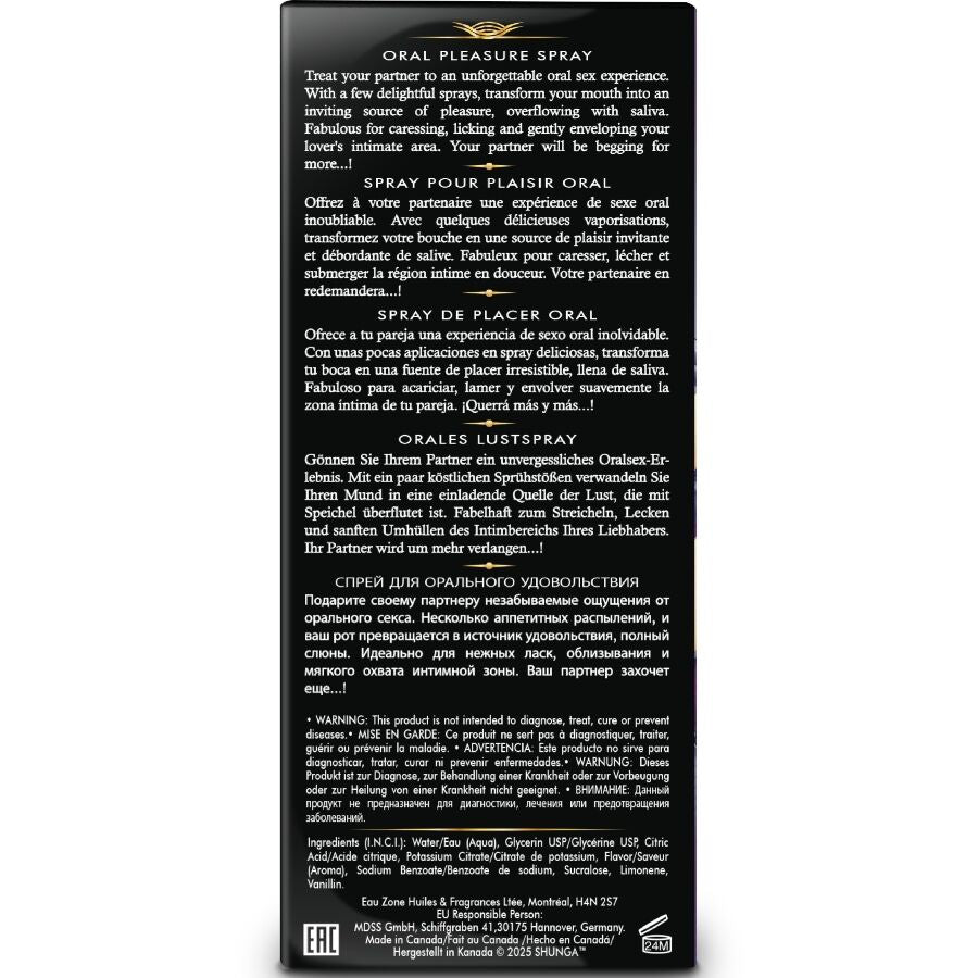SHUNGA - WAVES PLEASURE SPRAY ORAL SEDUCTIVE EXOTIC FRUITS 20 ML - My naughty haven #