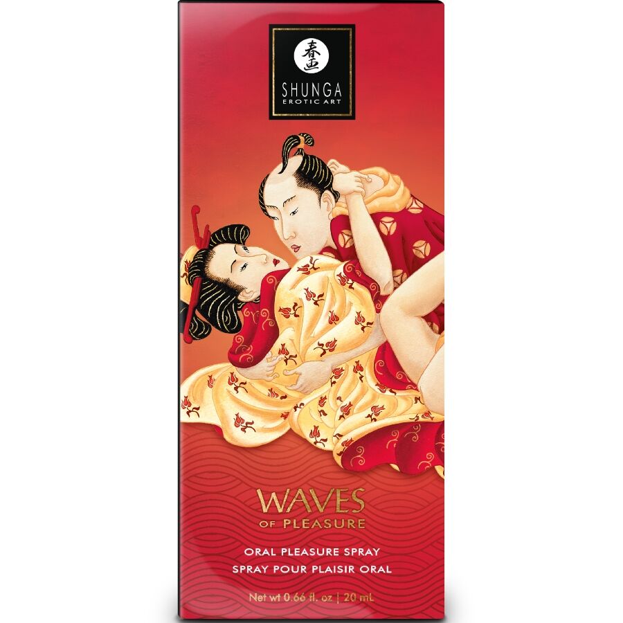 SHUNGA - WAVES PLEASURE SPRAY ORAL SEDUCTIVE STRAWBERRY 20 ML - My naughty haven #
