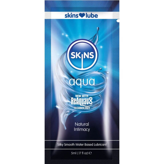 SKINS - AQUA WATER-BASED LUBRICANT SINGLE-DOSE 5 ML - My naughty haven #