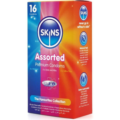 SKINS - ASSORTED PREMIUM CONDOMS PACK 16 - My naughty haven #