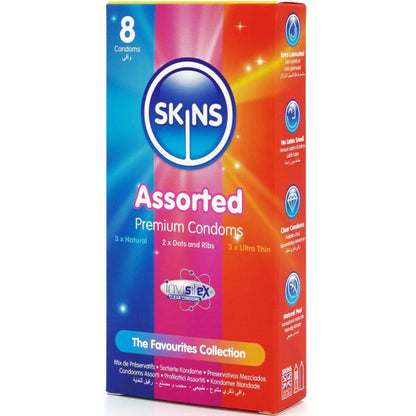 SKINS - ASSORTED PREMIUM CONDOMS PACK 8 - My naughty haven #