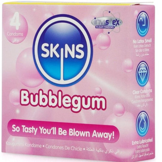SKINS - BUBBLEGUM PREMIUM CONDOMS PACK 4 - My naughty haven #