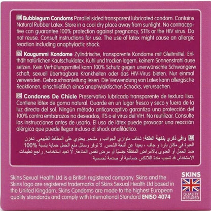 SKINS - BUBBLEGUM PREMIUM CONDOMS PACK 4 - My naughty haven #