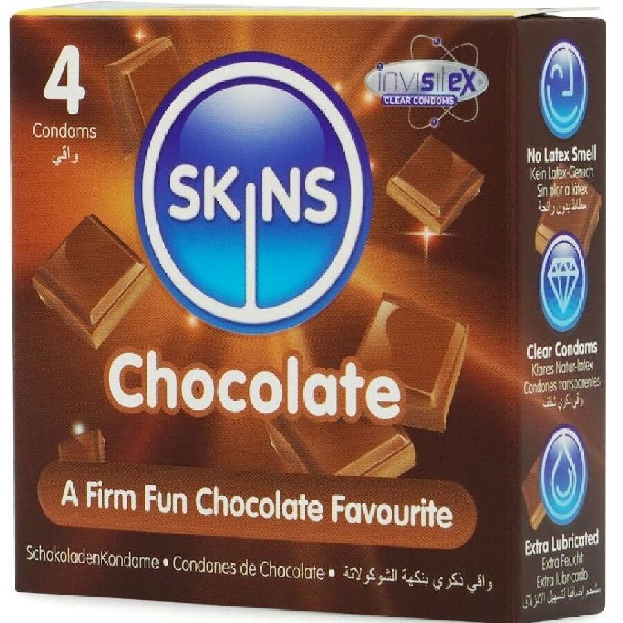 SKINS - CHOCOLATE PREMIUM CONDOMS PACK 4 - My naughty haven #