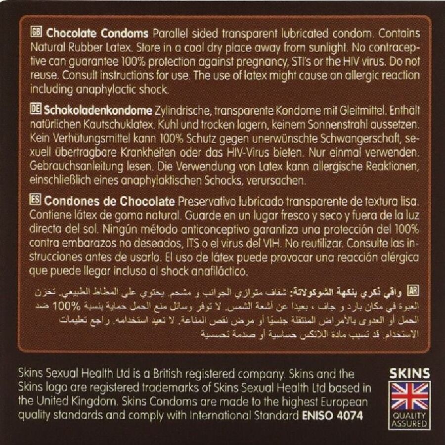 SKINS - CHOCOLATE PREMIUM CONDOMS PACK 4 - My naughty haven #