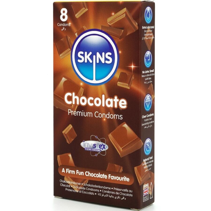 SKINS - CHOCOLATE PREMIUM CONDOMS PACK 8 - My naughty haven #
