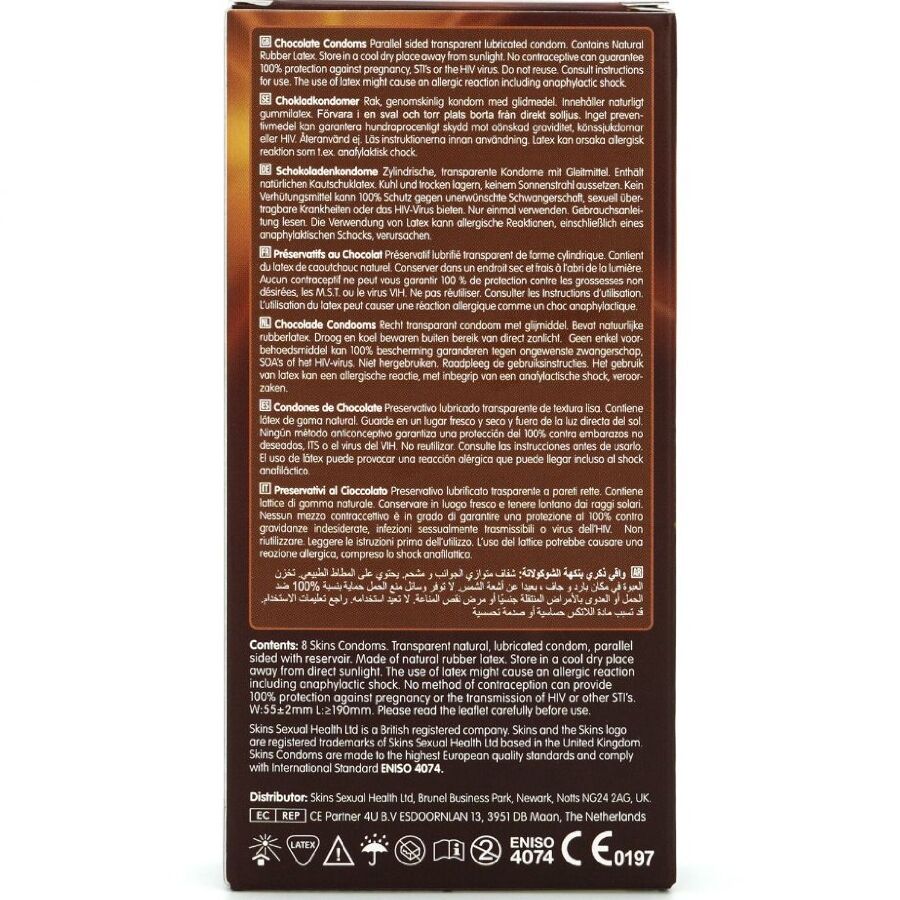 SKINS - CHOCOLATE PREMIUM CONDOMS PACK 8 - My naughty haven #