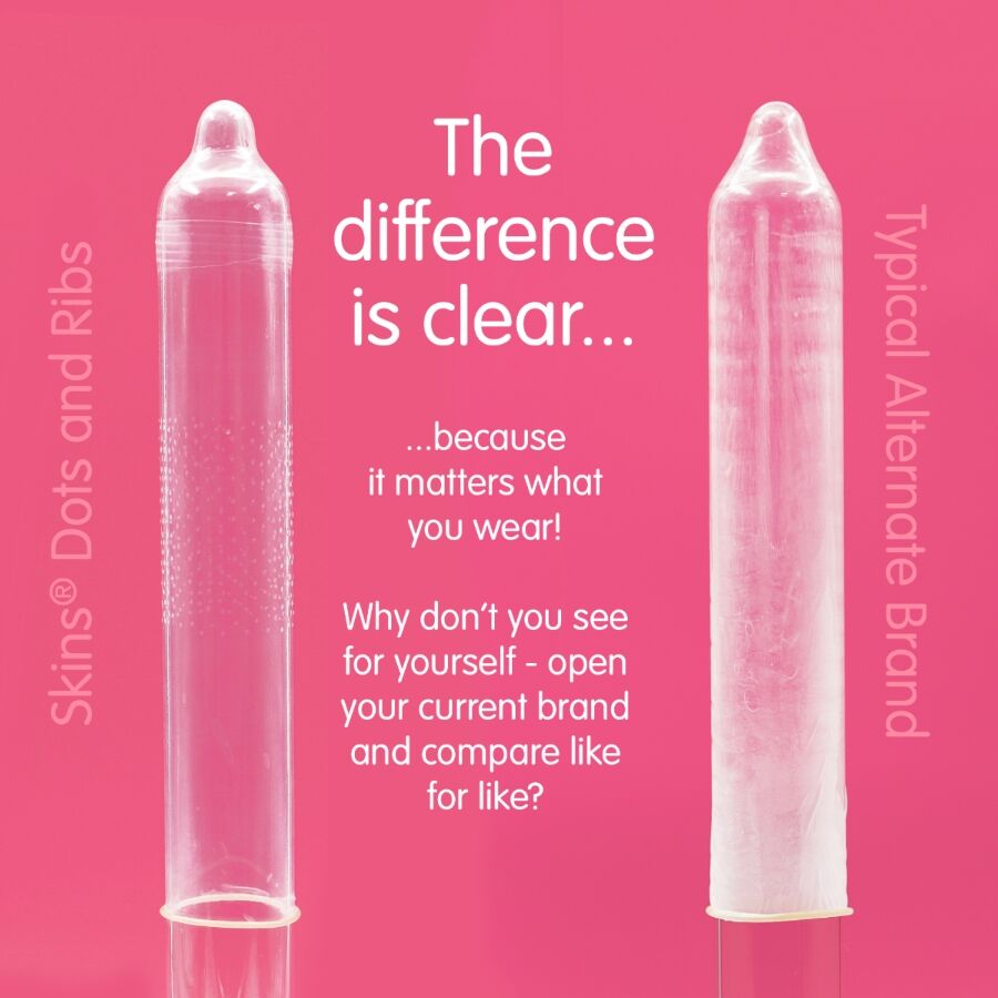 SKINS - DOTS & RIBS PREMIUM CONDOMS PACK 16 - My naughty haven #