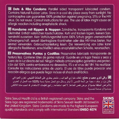 SKINS - DOTS & RIBS PREMIUM CONDOMS PACK 4 - My naughty haven #