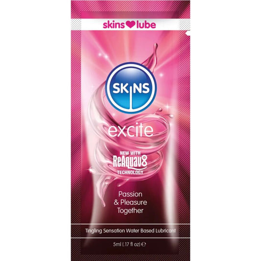 SKINS - EXCITE WATER-BASED LUBRICANT SINGLE-DOSE 5 ML - My naughty haven #