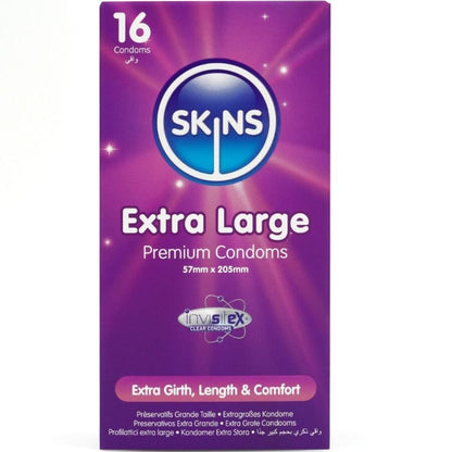 SKINS - EXTRA LARGE PREMIUM CONDOMS PACK 16 - My naughty haven #