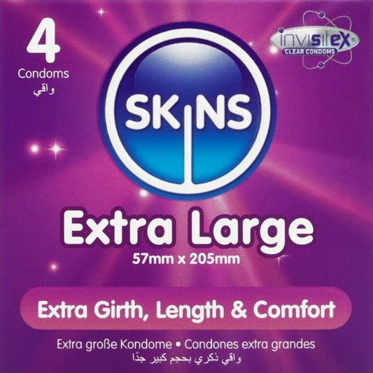 SKINS - EXTRA LARGE PREMIUM CONDOMS PACK 4 - My naughty haven #