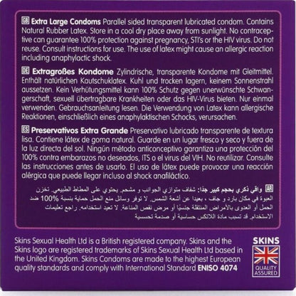 SKINS - EXTRA LARGE PREMIUM CONDOMS PACK 4 - My naughty haven #