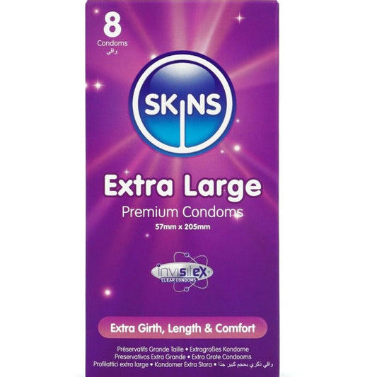 SKINS - EXTRA LARGE PREMIUM CONDOMS PACK 8 - My naughty haven #