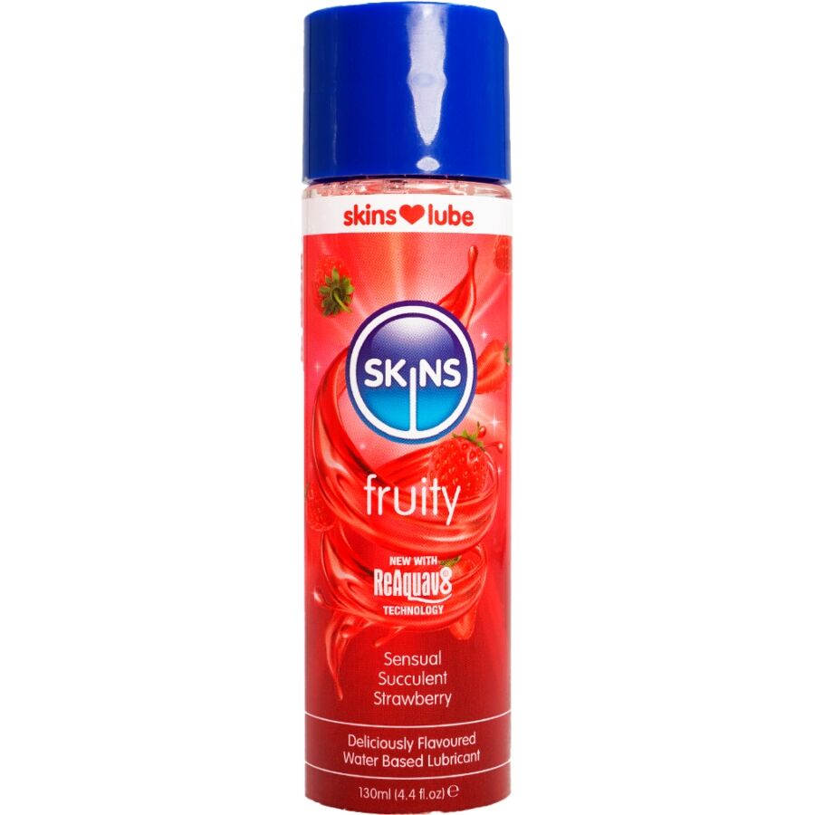 SKINS - FRUITY WATER-BASED LUBRICANT STRAWBERRY 130 ML - My naughty haven #