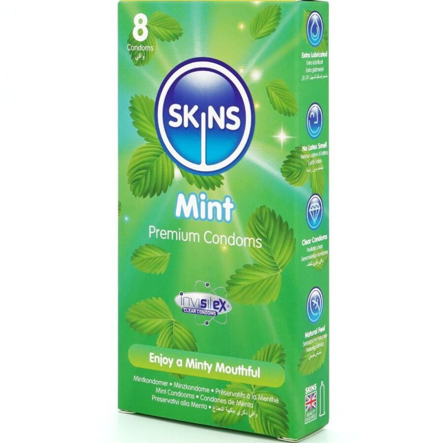 SKINS - ПАКЕТ ОТ 8 ПРЕМИУМ ПРЕЗЕРВАТИВИ MINT