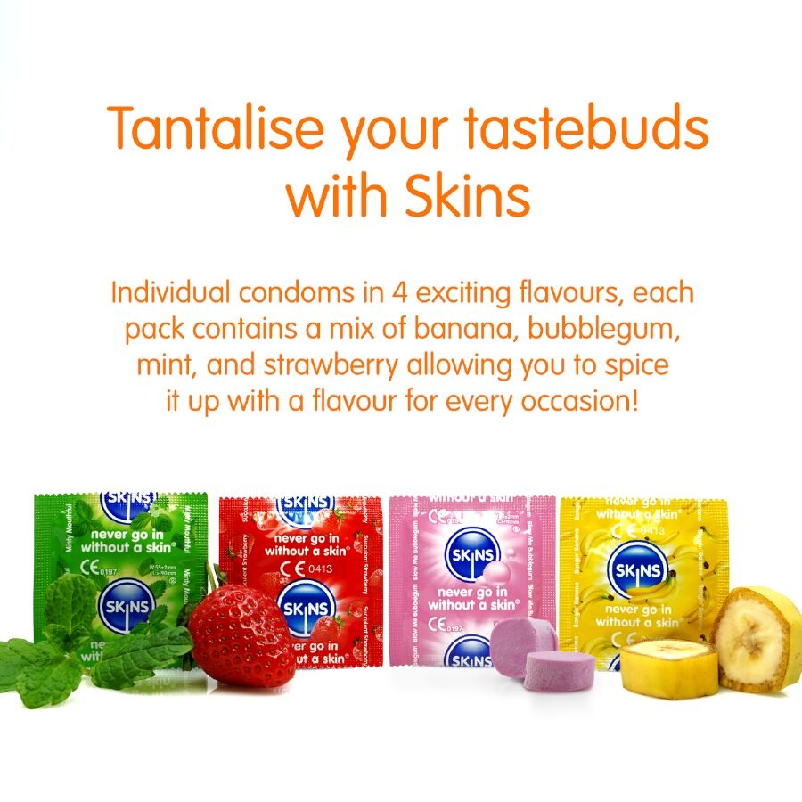 SKINS - MULTI FLAVORS PREMIUM CONDOMS PACK 16 - My naughty haven #