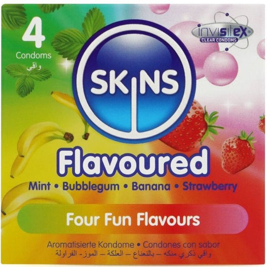 SKINS - MULTI FLAVORS PREMIUM CONDOMS PACK 4 - My naughty haven #