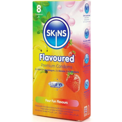 SKINS - MULTI FLAVORS PREMIUM CONDOMS PACK 8 - My naughty haven #