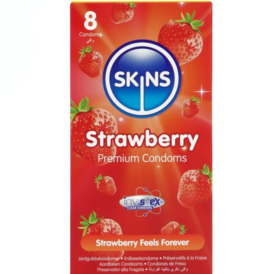 SKINS - STRAWBERRY PREMIUM CONDOMS PACK 8 - My naughty haven #