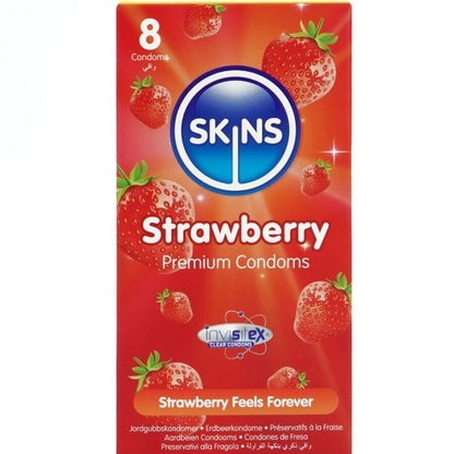 SKINS - STRAWBERRY PREMIUM CONDOMS PACK 8 - My naughty haven #