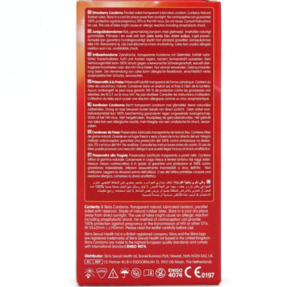 SKINS - STRAWBERRY PREMIUM CONDOMS PACK 8 - My naughty haven #