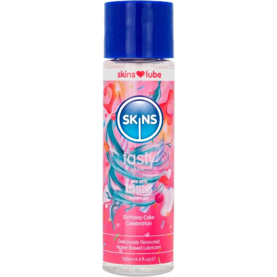 SKINS - TASTY WATER-BASED LUBRICANT BIRTHDAY CAKE 130 ML - My naughty haven #