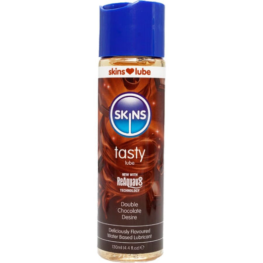 SKINS - TASTY WATER-BASED LUBRICANT DOUBLE CHOCOLATE 130 ML - My naughty haven #