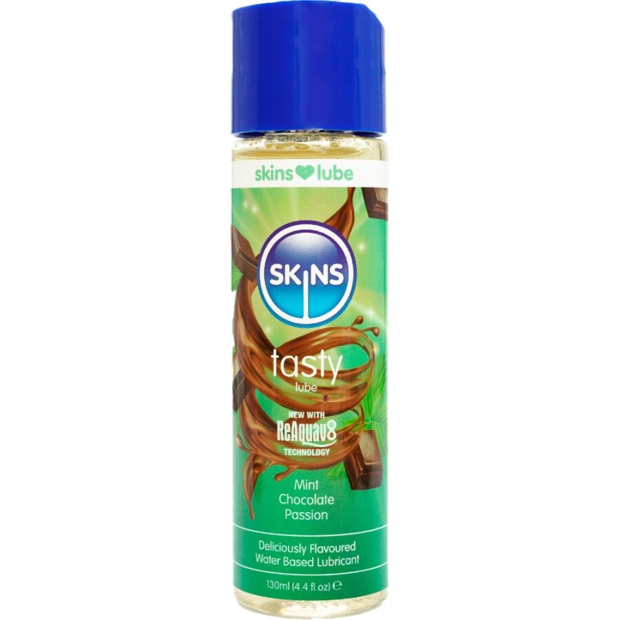 SKINS - TASTY WATER-BASED LUBRICANT MINT & CHOCOLATE 130 ML - My naughty haven #