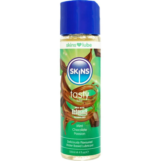 SKINS - TASTY WATER-BASED LUBRICANT MINT & CHOCOLATE 130 ML - My naughty haven #