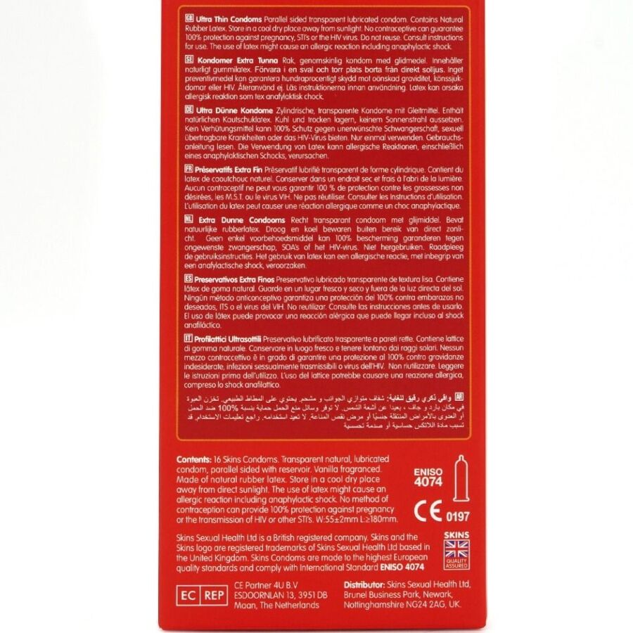 SKINS - ULTRA THIN PREMIUM CONDOMS PACK 16 - My naughty haven #