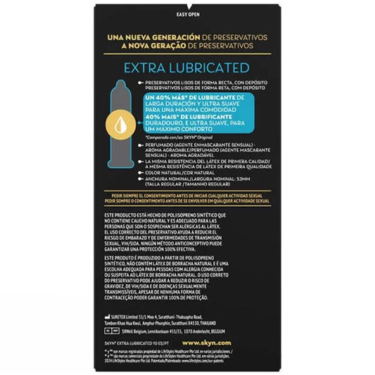 SKYN - EXTRA LUBRICATED CONDOM 10 UNITS - My naughty haven #