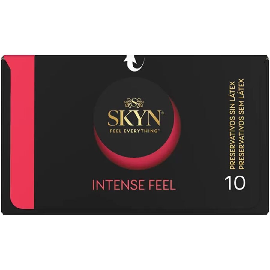 SKYN - INTENSE FEEL ТЕКСТУРИРАН ПРЕЗЕРВАТИВ С ВЪЛНООБРАЗЕН ДИЗАЙН 10 БРОЯ