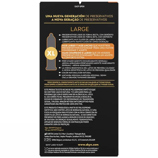 SKYN - LARGE EXTRA ADJUSTMENT CONDOMS 10 UNITS - My naughty haven #