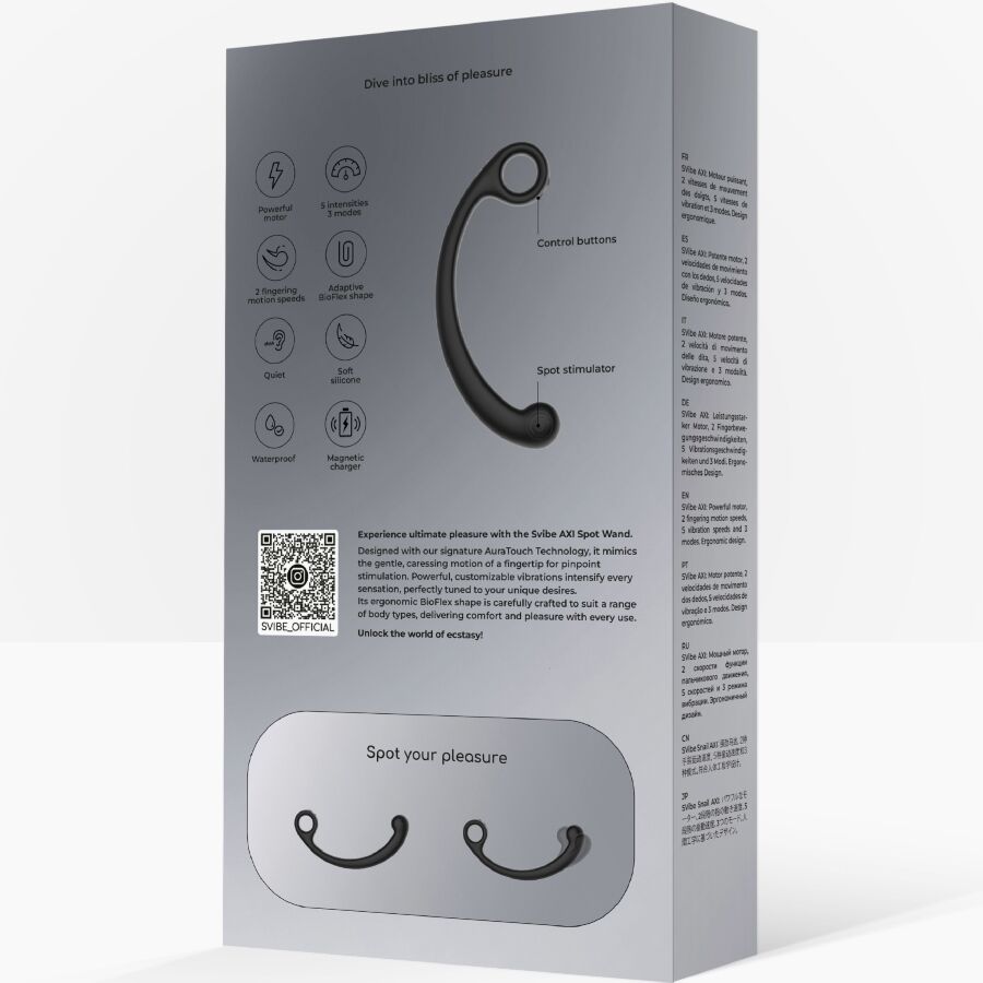 SNAIL VIBE - AXI VIBRATING MASSAGE WAND BLACK - My naughty haven #