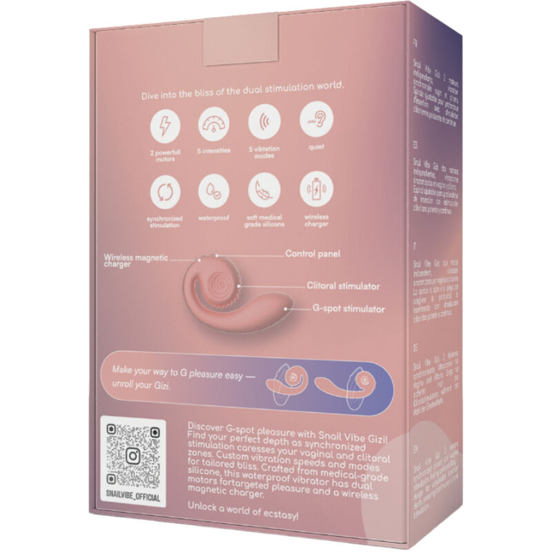SNAIL VIBE - GIZI DUAL STIMULATOR PINK - My naughty haven #