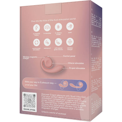SNAIL VIBE - GIZI DUAL STIMULATOR PINK - My naughty haven #