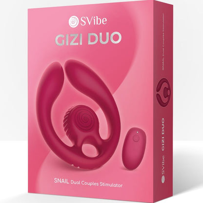 SNAIL VIBE - GIZI DUO COUPLES STIMULATOR REMOTE CONTROL BURGUNDY - My naughty haven #